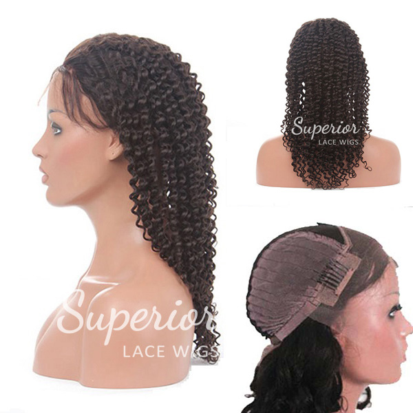 lace front wig natural color deep curl