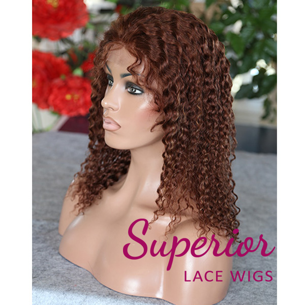 full lace customized lace wig mixed color short hair