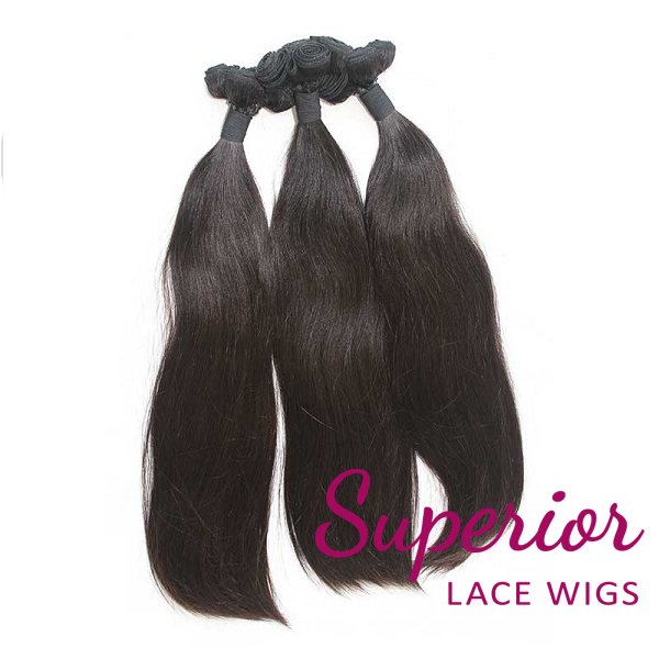 100% human hair wefts silk straight black hair 