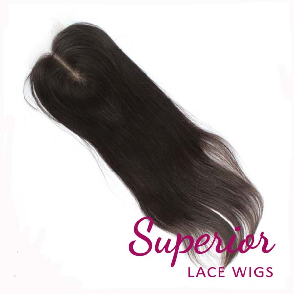 Silk Lace Top Closure With Knots Invisible Natural Straight Brazilian Virgin Remi