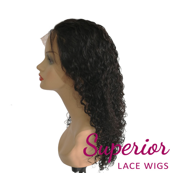 full handtied lace wigs with silk top Chinese remi hair 16mm curls 