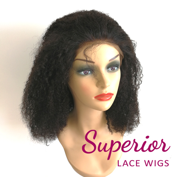 Lace front wig with silk top jerry curls stock wig